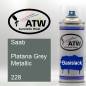 Preview: Saab, Platana Grey Metallic, 228: 400ml Sprühdose, von ATW Autoteile West.